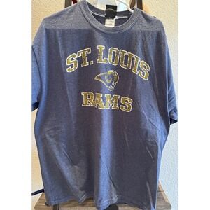 Vintage St. Louis Rams NFL Team Apparel T-Shirt Mens XL Blue 2000s Football Tee